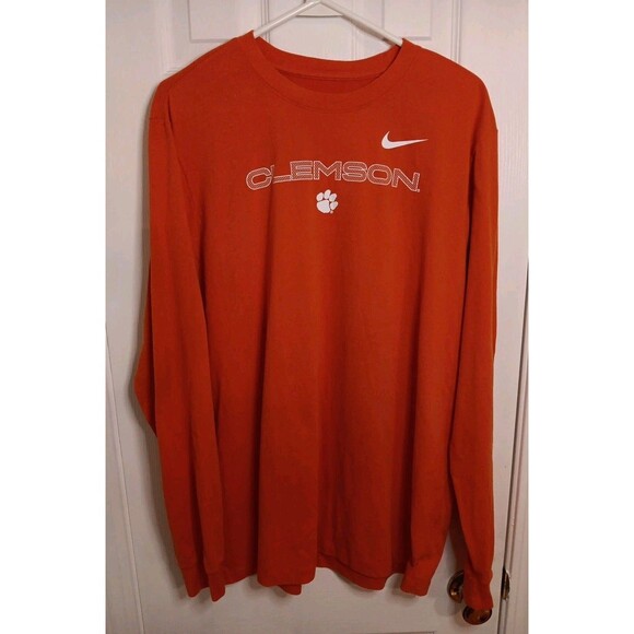 Clemson The Nike Tee Long Sleeve Shirt XL Orange - Picture 1 of 6